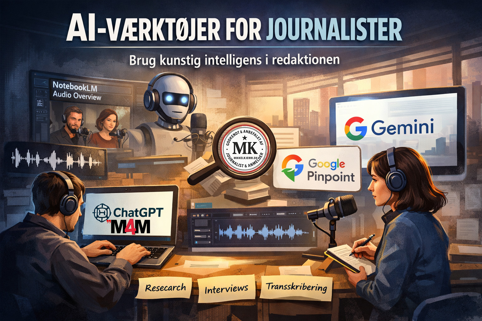 AI for journalister: Sådan kan små redaktioner bruge kunstig intelligens i det daglige arbejde