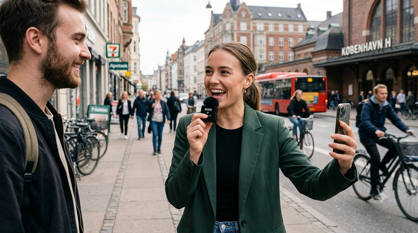 Det visuelle greb bag lydbølgen: Hvorfor holder influencers en clipsmikrofon i hånden?